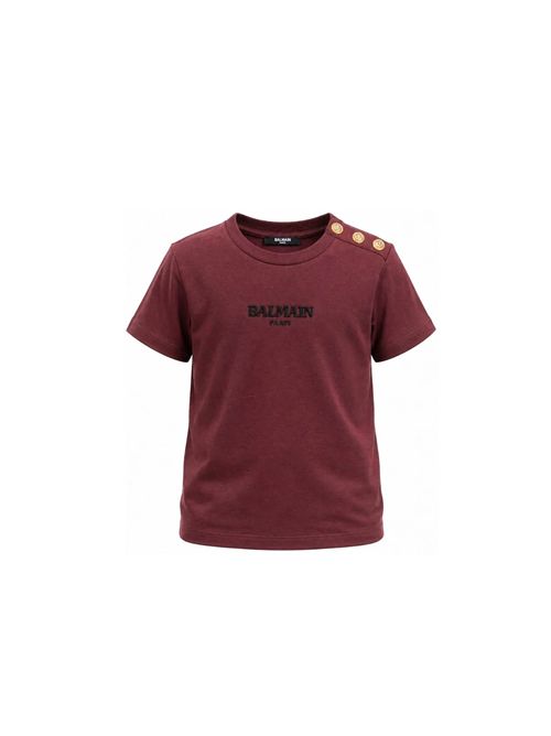 T-shirt, bambina, logata. BALMAIN | BZ8I81 Z3672530OR